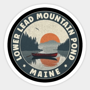 Lower Lead Mountain Pond Maine Sunset Sticker